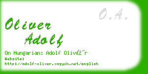 oliver adolf business card